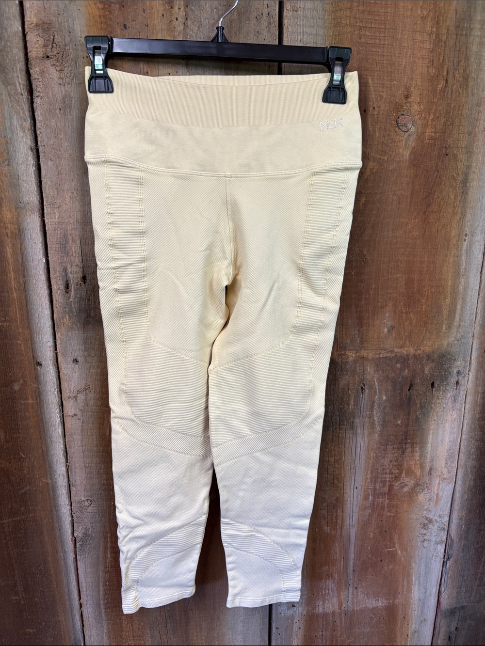 Nux leggings Compression Size Small Butter Yellow Like New Retail $98